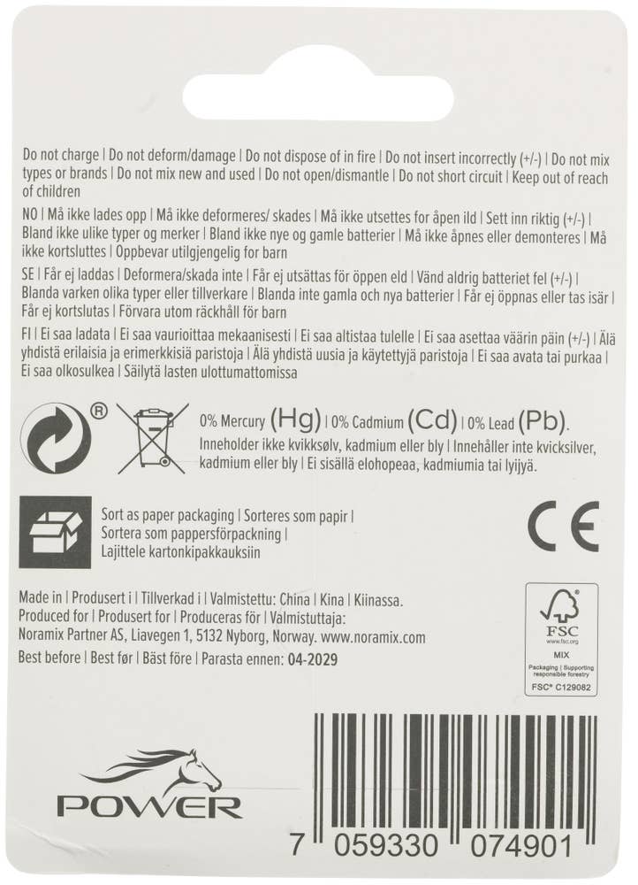 Horsepower Batteri 9V/6LR61 Alkalisk