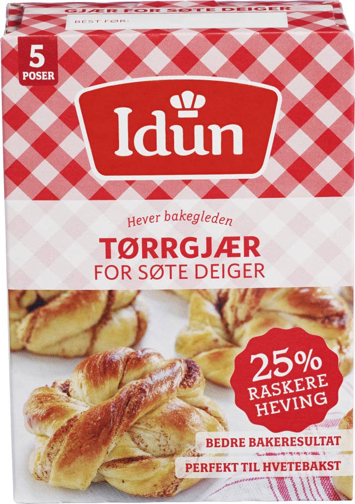 Idun Mh Tørrgjær for søte deiger 5 poser