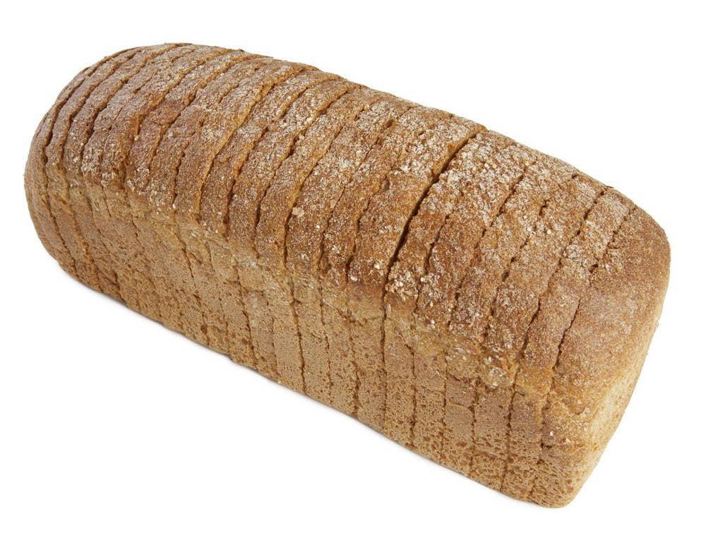 Korn Bakeri Grovbakt matpakkebrød Oppskåret