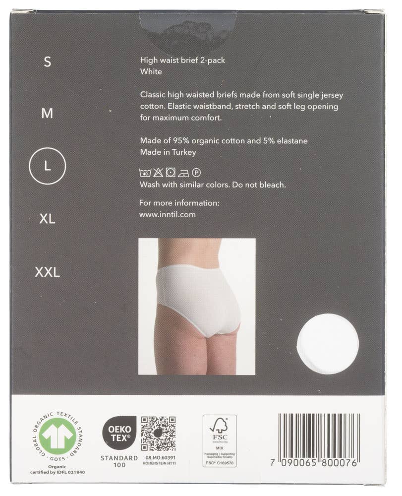 Inntil High Waist truse Hvit, str. L