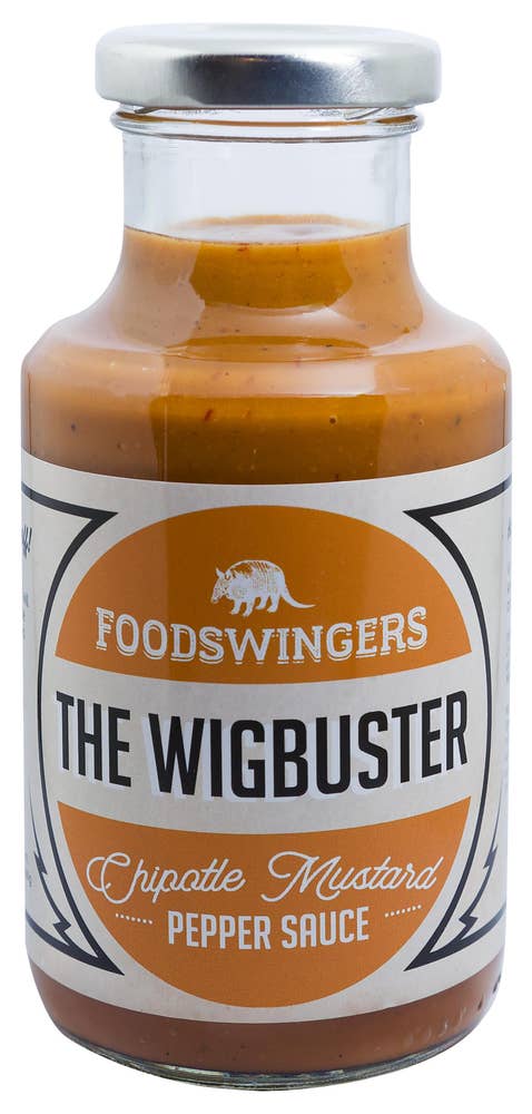 Foodswingers¤Texas Barbecue Café The Wigbuster Chipotle Mustard Pepper Sauce