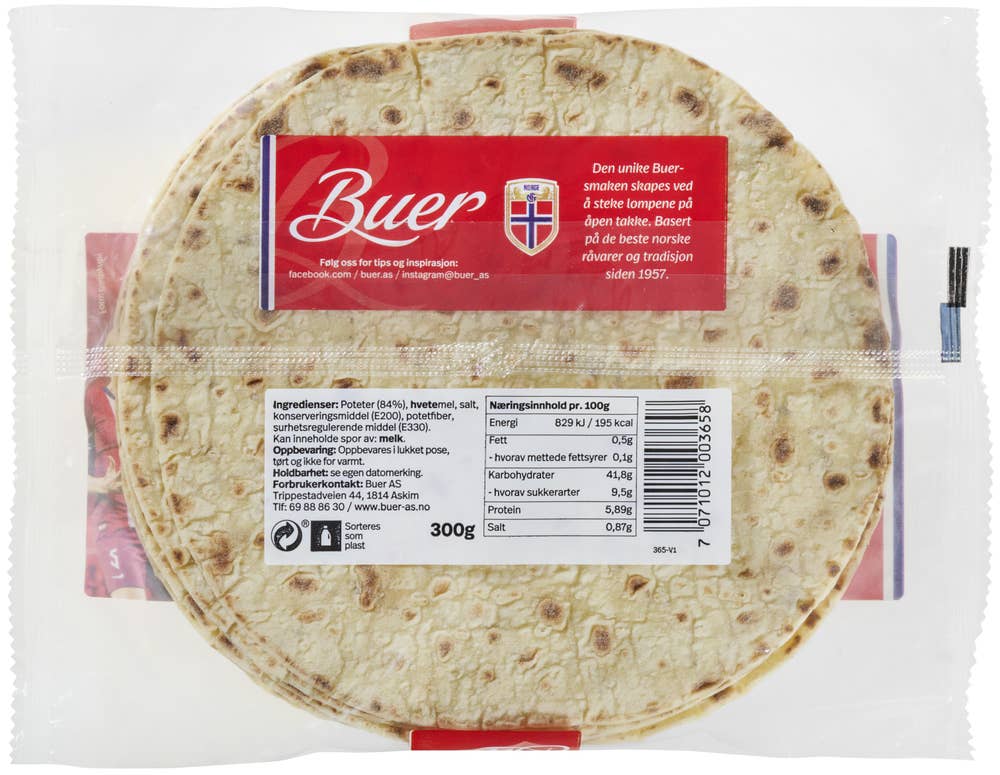 Buer Fotball-lomper 8 stykk, ekstra stor