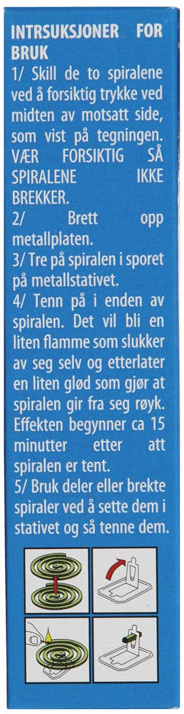 Raid Myggspiral 10 spiraler