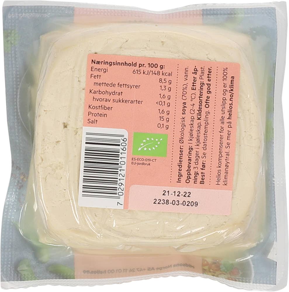 Helios Tofu naturell Økologisk, familiestørrelse