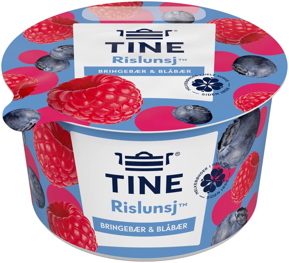TINE Rislunsj med bringebær & blåbær Piano