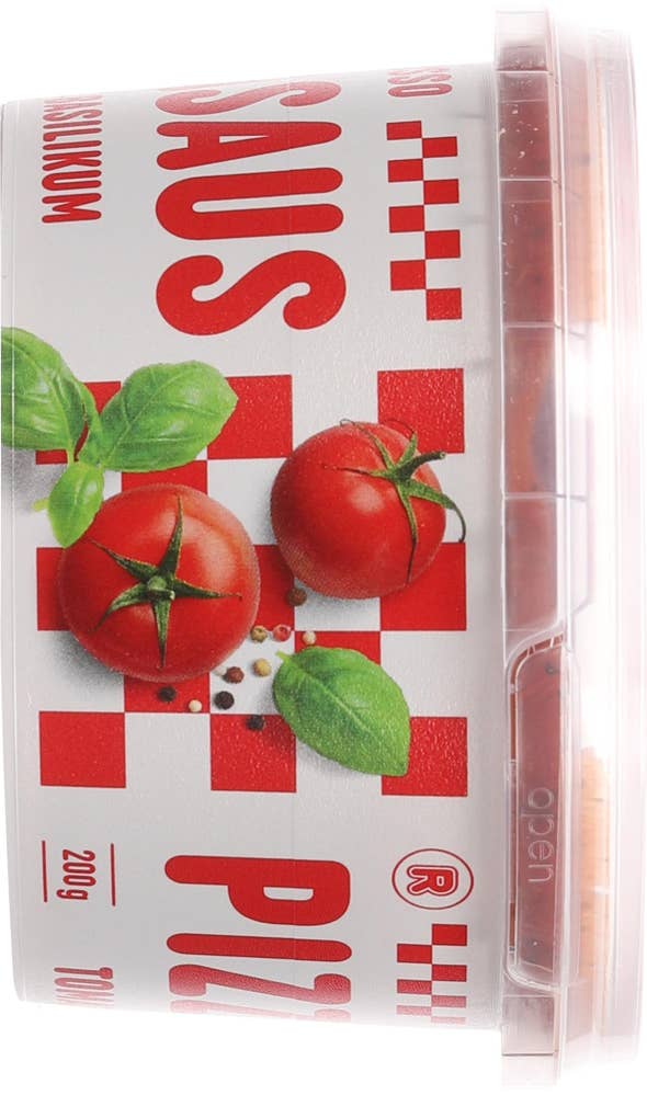 R Pizzasaus tomat og basilikum Krydret med hvitløk og chili