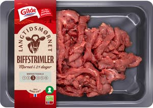Gilde Langtidsmørnet biffstrimler