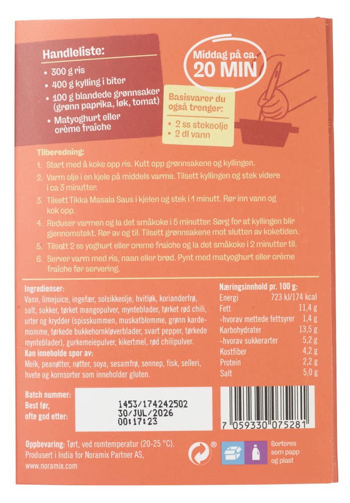 Time Out Tikka Masala Paste