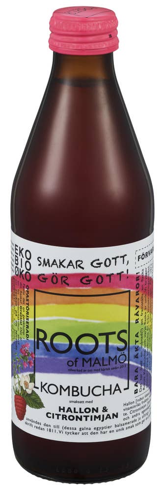 Roots of Malmö Roots Kombucha med bringebær & sitrontimian