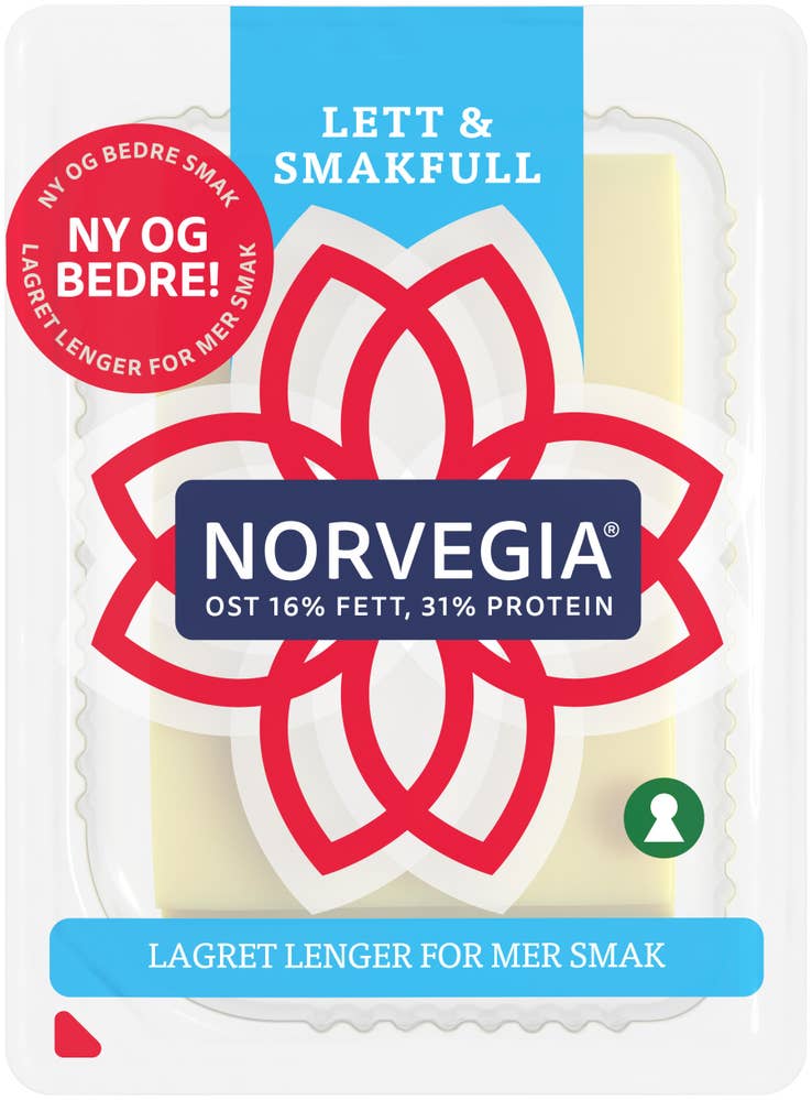 TINE Norvegia lett Skivet, 16% fett