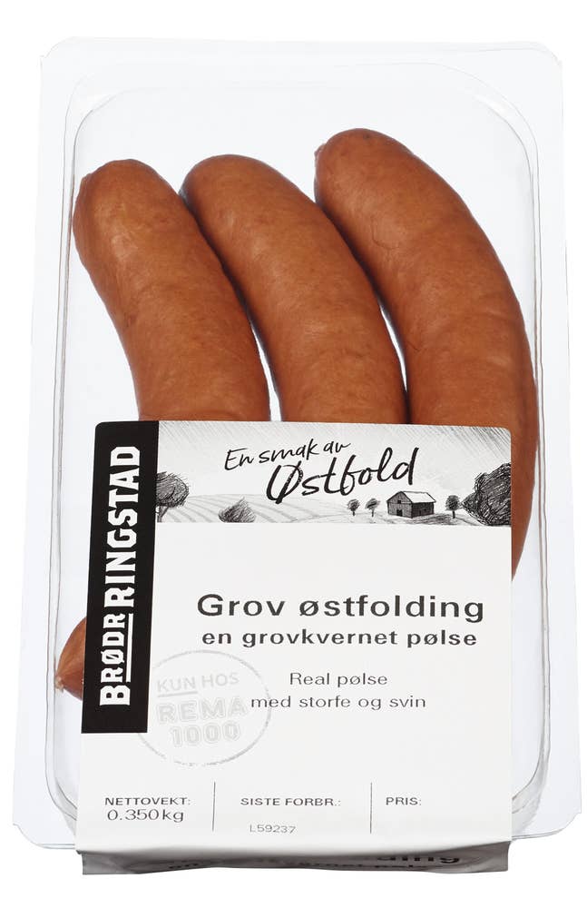 Brødr Ringstad Grov østfolding Grov pølse