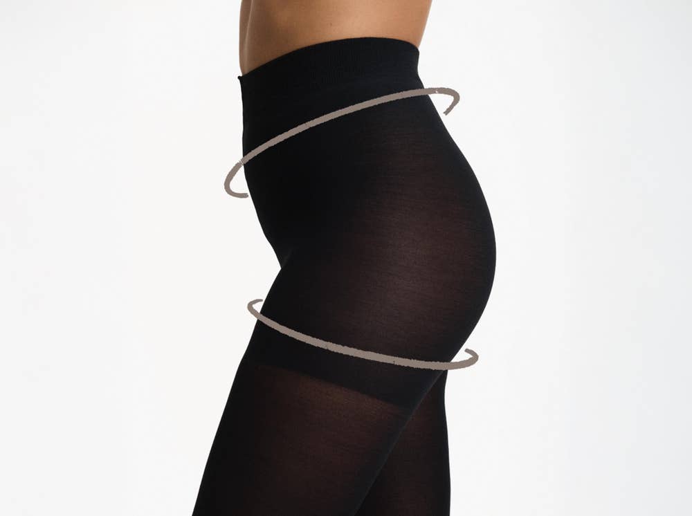 Inntil Ullstrømpebukse Hold-in Sort, str 40-44