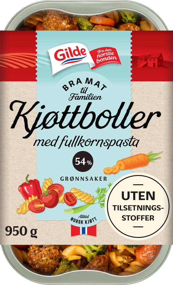 Bra mat til Familien Kjøttboller m/grønnsakssaus