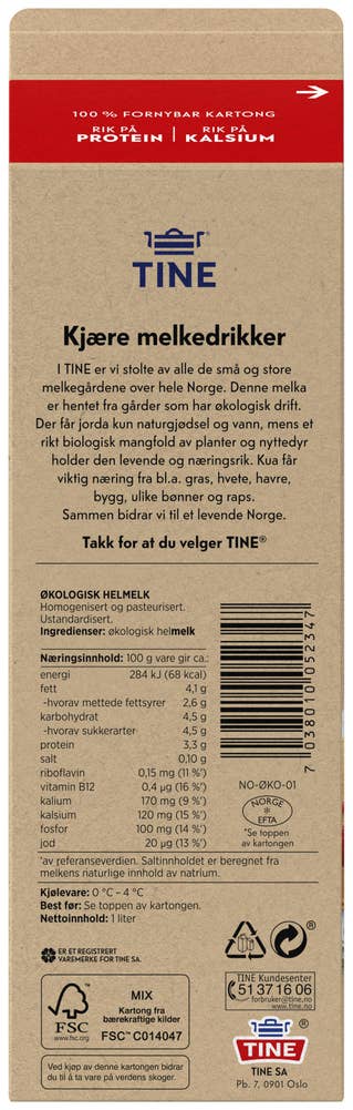 TINE Økologisk helmelk