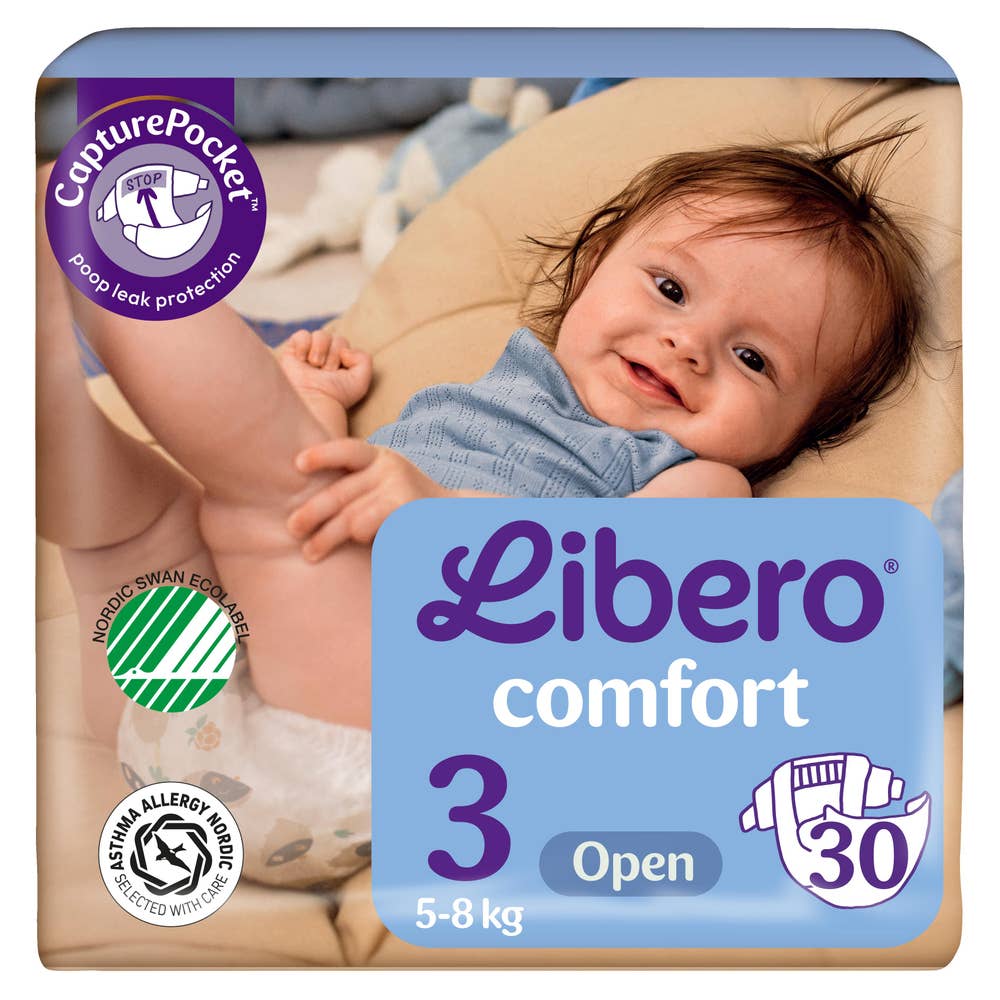 Libero Comfort åpen bleie Str. 3, 5-9kg