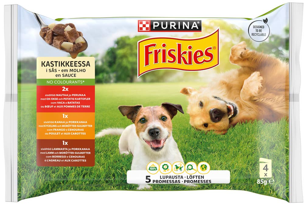 Purina Våtfôr til hund Biter i saus, 4 x 85g