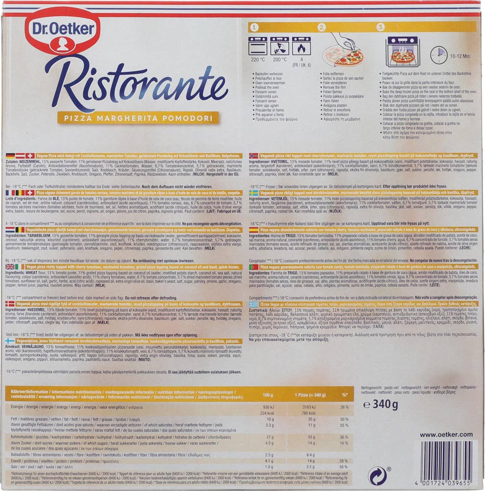 Dr Oetker Ristorante Vegan Margherita