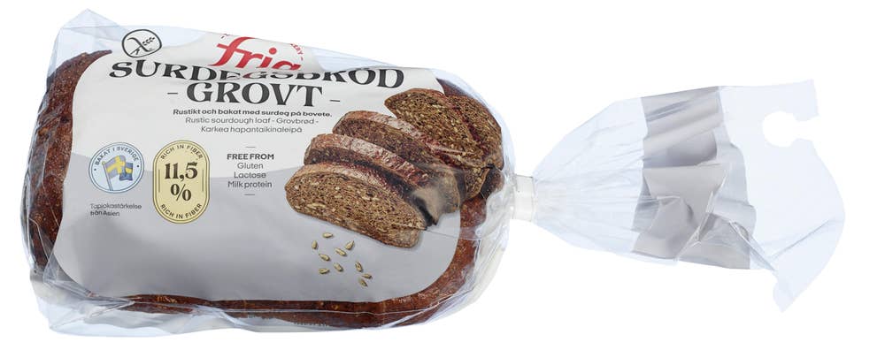 Grovbrød med Surdeig Maks 10 per kunde, Glutenfri, 500 g