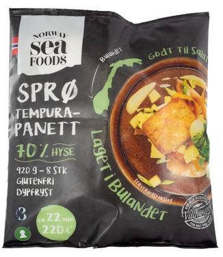 Norway Seafoods¤Rema Sprø Temurapanett 70% Hyse