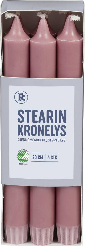 R Stearinlys rosa 20cm