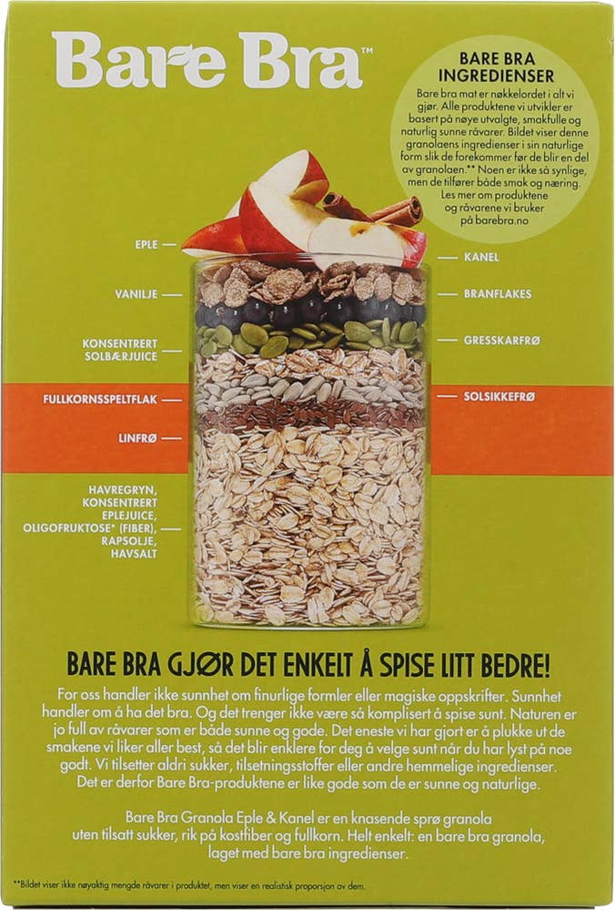 Bare Bra Granola Eple og Kanel Limited Edition