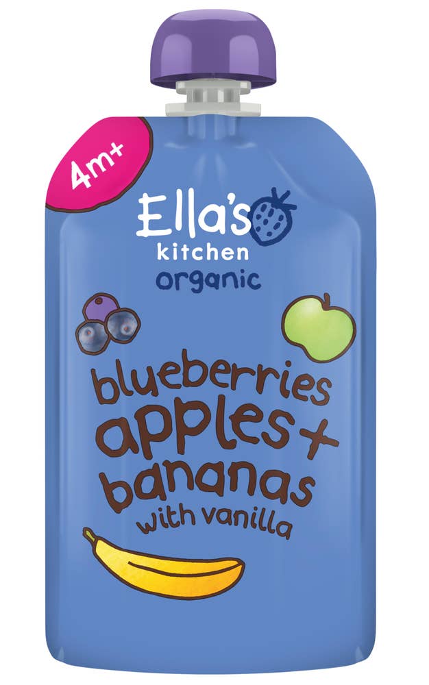 Ella's Kitchen Økologisk mos blåbær, eple og banan Fra 4 mnd