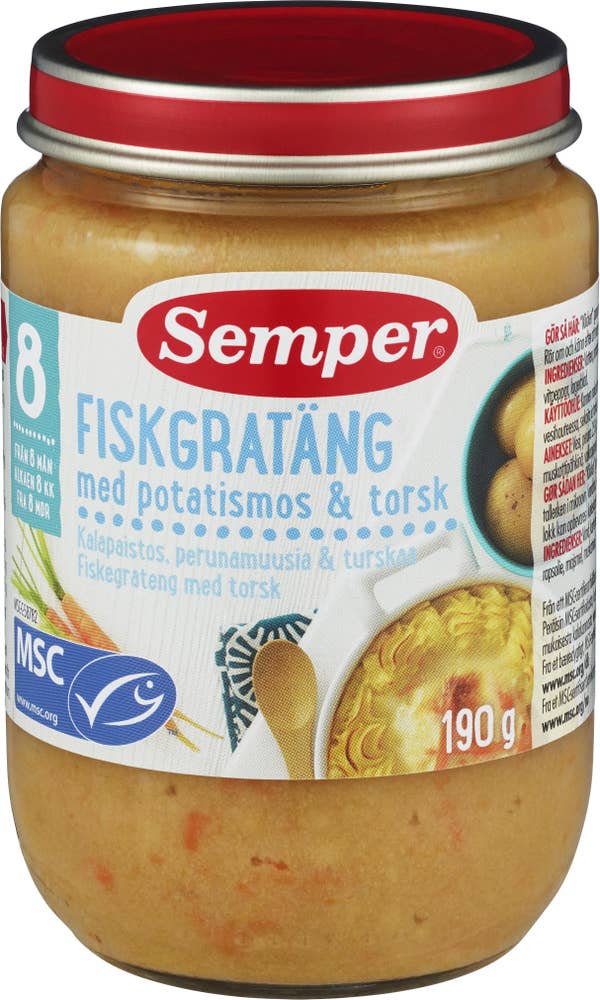 Semper Grateng med fisk Fra 8 mnd