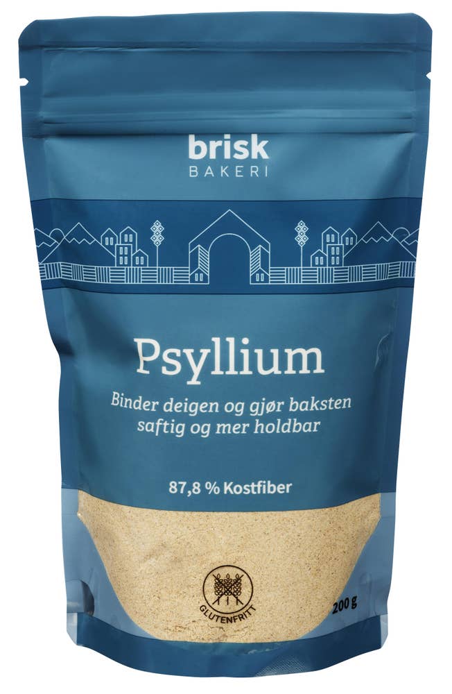 Brisk Psyllium malte frøskall Til baking