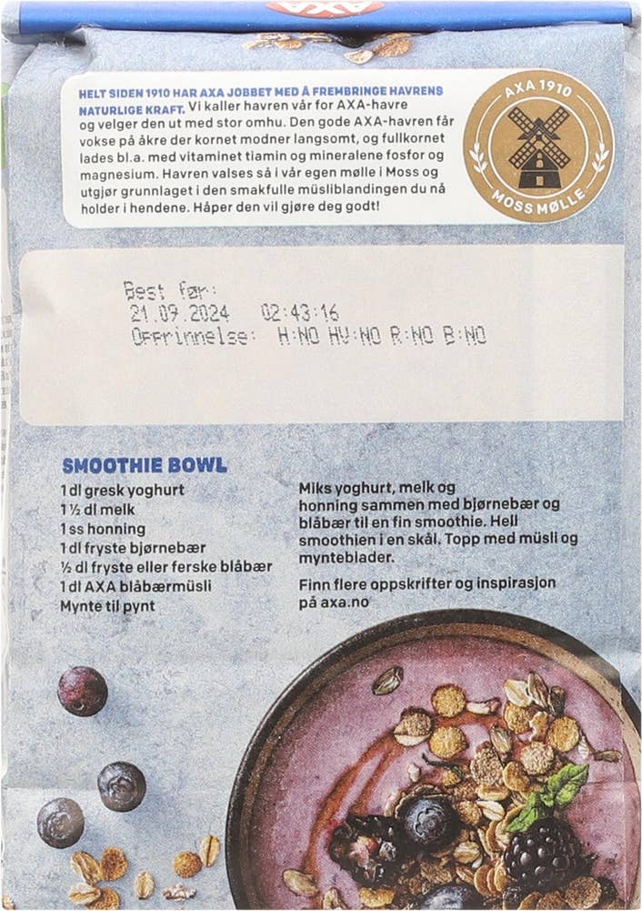 Axa Blåbærmusli