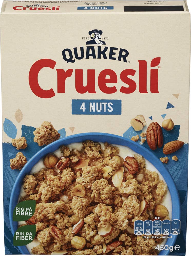 Quaker Cruesli 4 Nuts Granola
