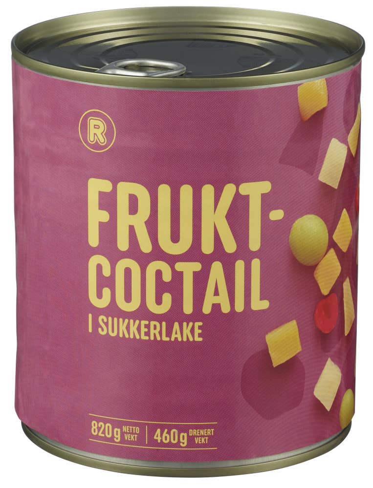 R Fruktcocktail i sukkerlake