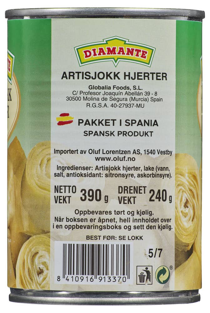 Diamante Artisjokkhjerter