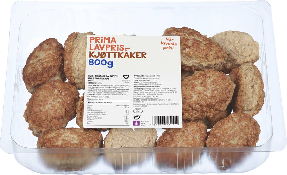 Prima Lavpris Ferske kjøttkaker