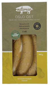 Metervare Oslo Øst røkt ostepølse med Jarlsberg