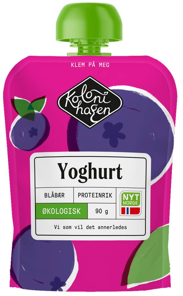 Økologisk yoghurt med blåbær 90 g