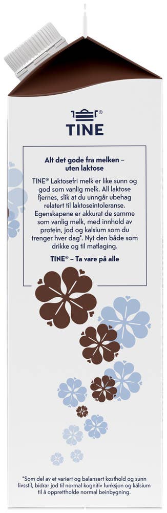 TINE Laktosefri Sjokomelk Fettfri