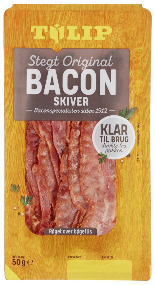 Tulip Ferdigstekt bacon i skiver