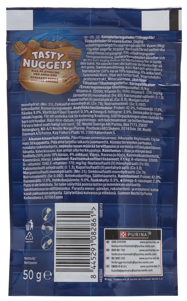 Purina Latz Tasty Nuggets Med kylling og and