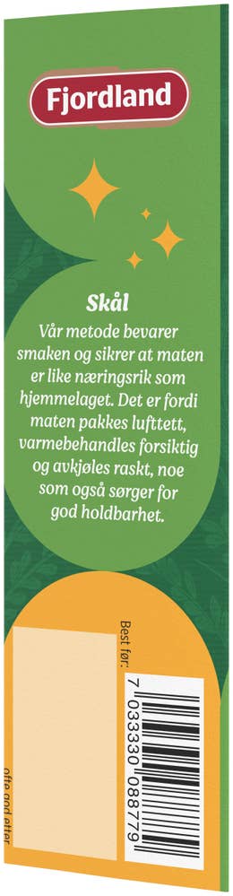 Fjordland Pølsegrateng Med makaroni og ostesaus
