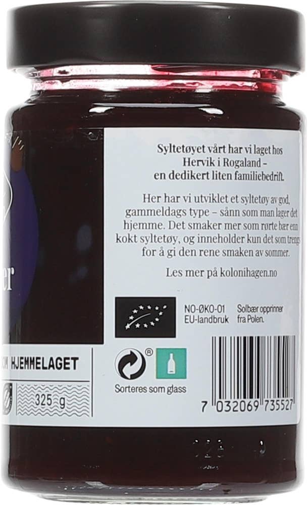 Kolonihagen Solbærsyltetøy Økologisk