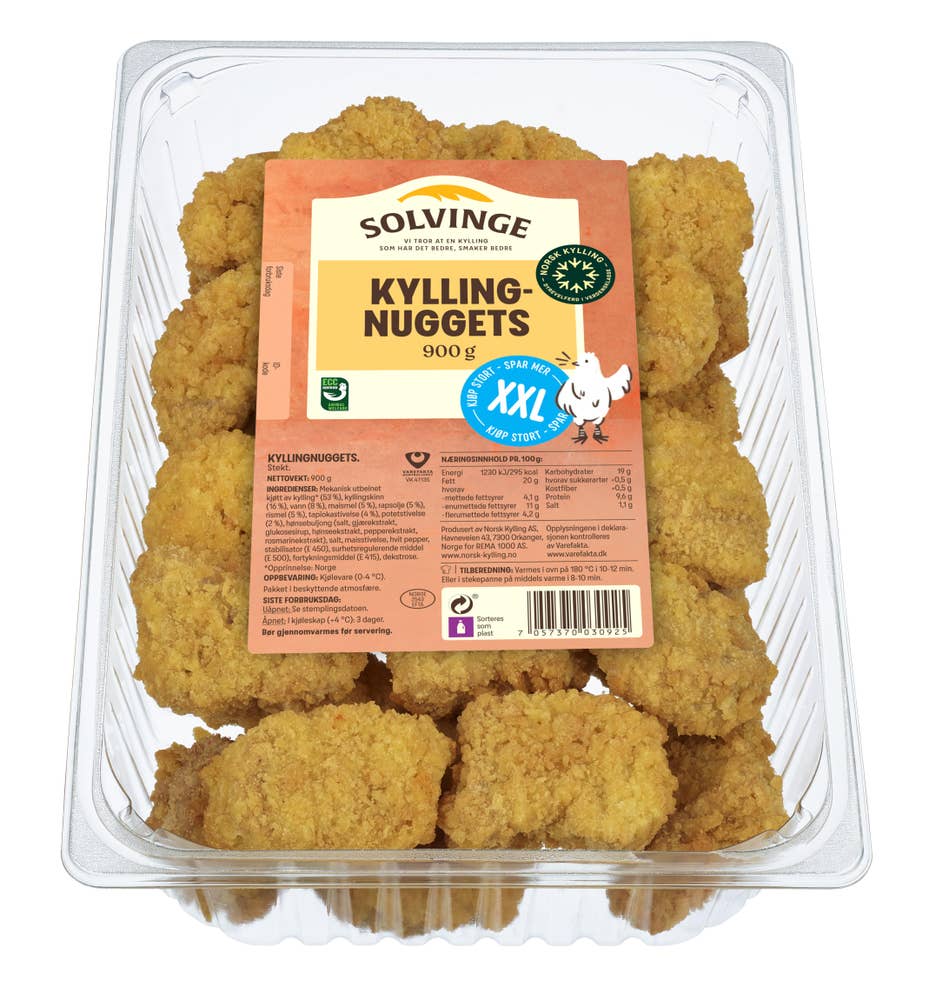 Solvinge Kyllingnuggets XXL