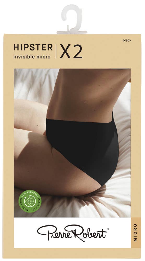 Pierre Robert Hipster Mikro Sort, str. L