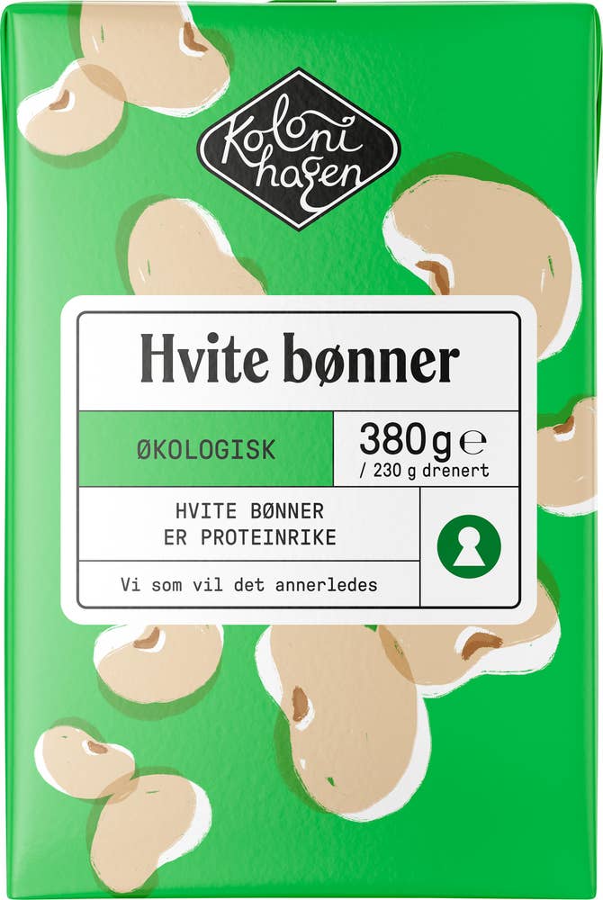 Kolonihagen Store hvite bønner Økologisk