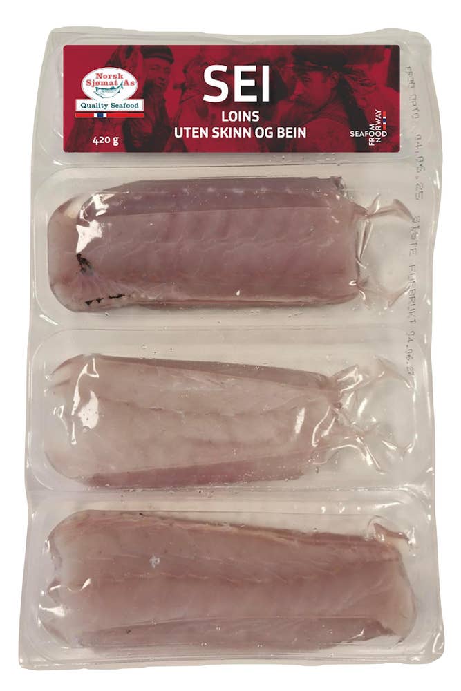 Norsk Sjømat AS Seiloins uten skinn 3x140g