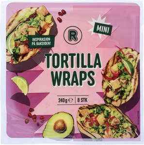 R Mini tortilla hvete 8stk, 15cm