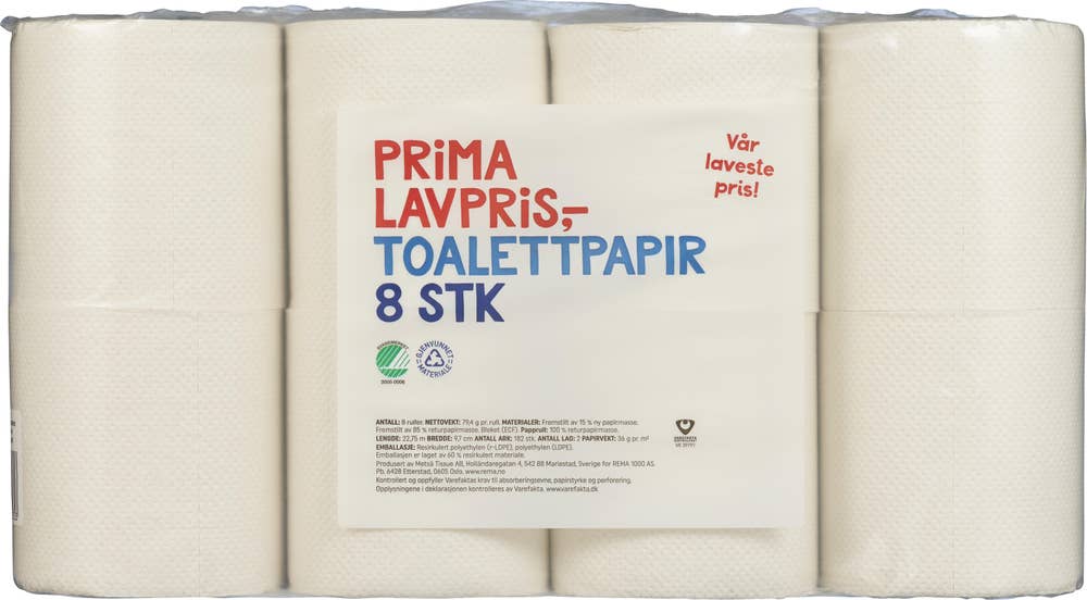Prima Lavpris Toalettpapir