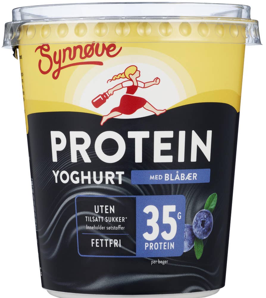 Synnøve Finden Proteinyoghurt blåbær