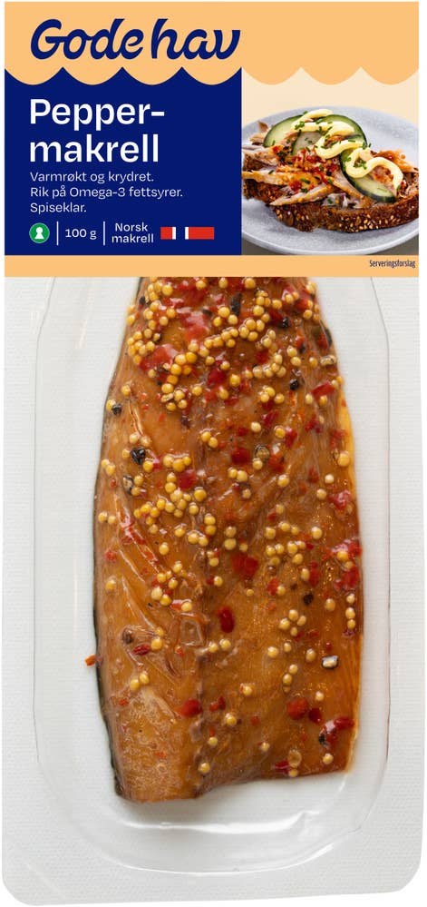 Varmrøkt peppermakrell 100 g