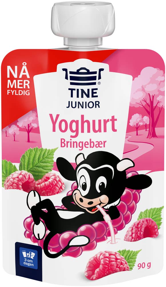 TINE Junior yoghurt Bringebær