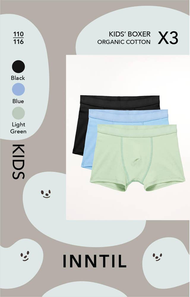 Inntil Bokser Tre farger, barn, str. 110-116